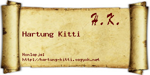 Hartung Kitti névjegykártya